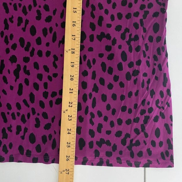 Chicos Touch of Cool Dot Layering Tee T Shirt SIze 3 US XL Purple Black - Picture 7 of 10